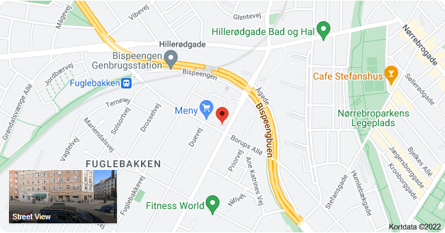 Kort over Borups Allé 122, 2000 Frederiksberg