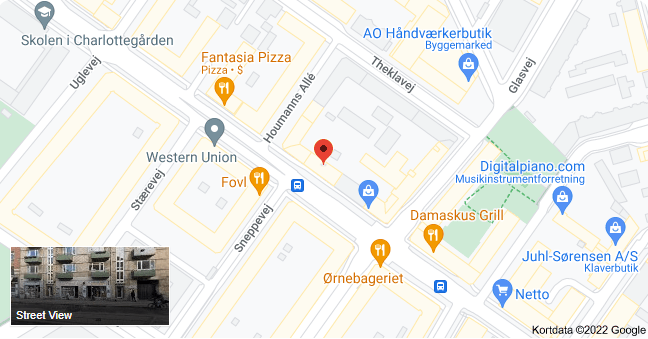 Kort over Frederikssundsvej 62, 2400 København NV