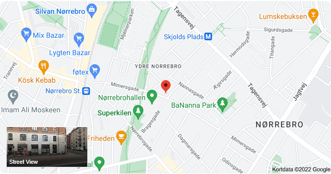 Kort over Mimersgade 60, 2200 København N
